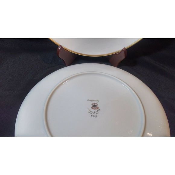 1 Lefton Simplicity 1931. White Gold Dinner Plate - Picture 4 of 8